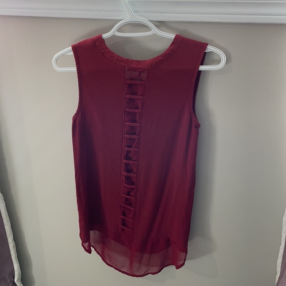 Dex, size small, deep burgundy/red, tank blouse - Picture 2 of 2